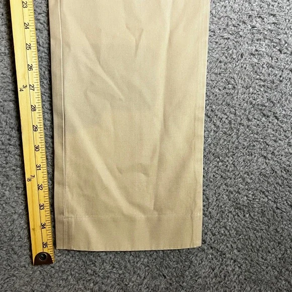 J Crew Chinos Pants Mens 34x35 Bowery Khaki Straight Fit Cotton Office Casual - Picture 6 of 9